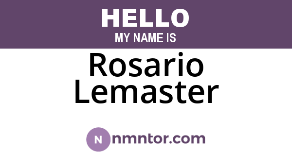 Rosario Lemaster