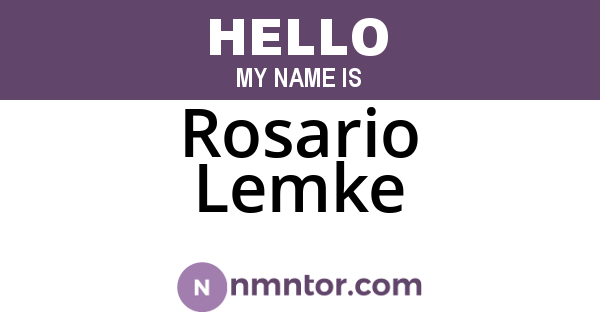 Rosario Lemke