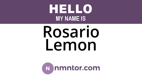 Rosario Lemon