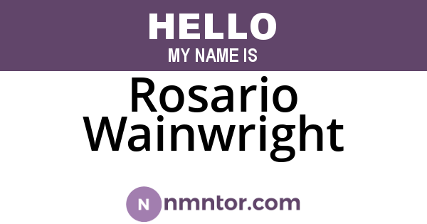 Rosario Wainwright