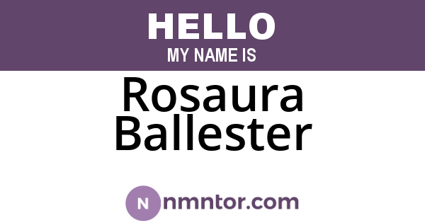 Rosaura Ballester