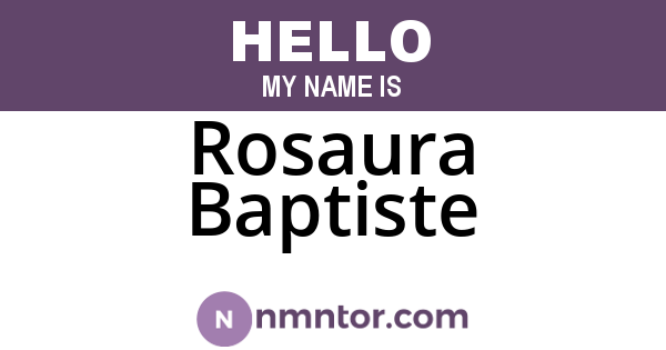 Rosaura Baptiste