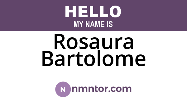 Rosaura Bartolome