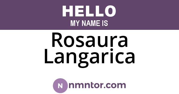 Rosaura Langarica