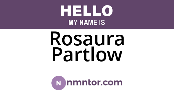 Rosaura Partlow