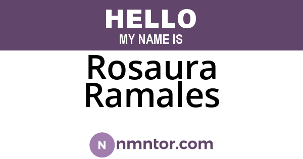 Rosaura Ramales