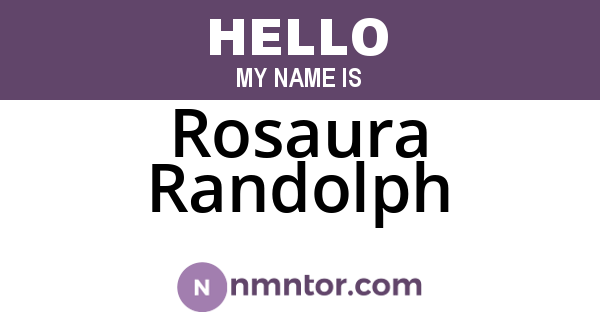 Rosaura Randolph