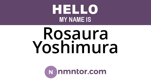 Rosaura Yoshimura