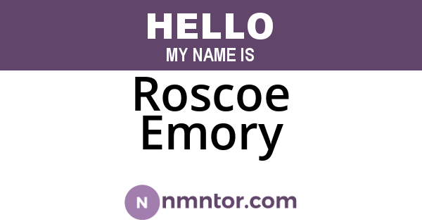 Roscoe Emory
