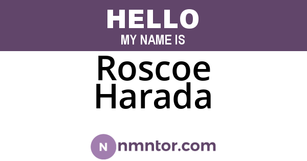 Roscoe Harada