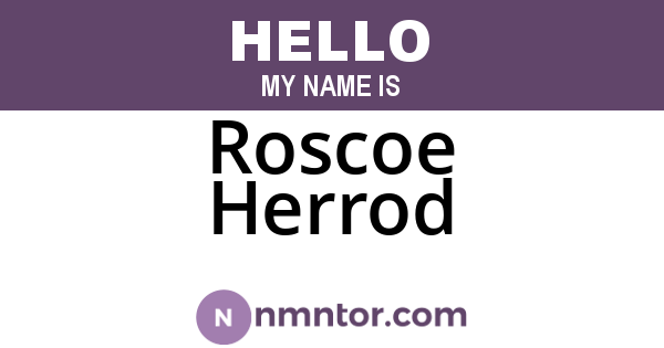 Roscoe Herrod