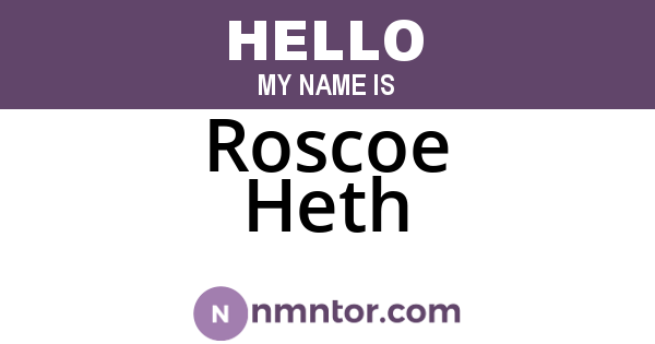 Roscoe Heth