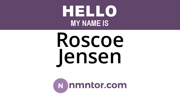 Roscoe Jensen
