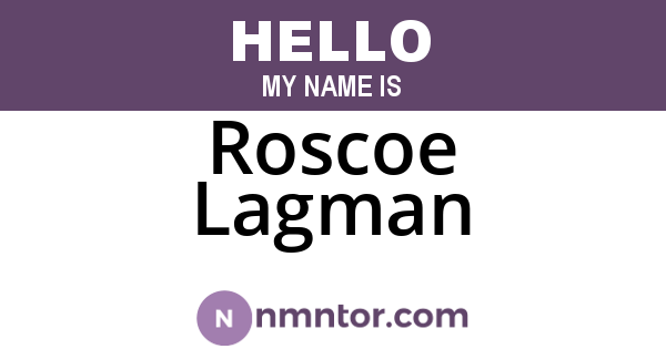 Roscoe Lagman