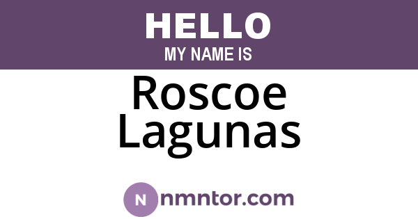 Roscoe Lagunas