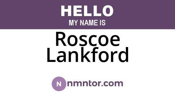 Roscoe Lankford