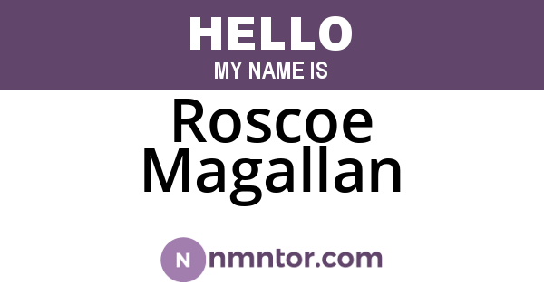 Roscoe Magallan
