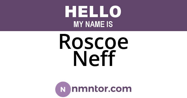 Roscoe Neff