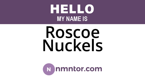 Roscoe Nuckels