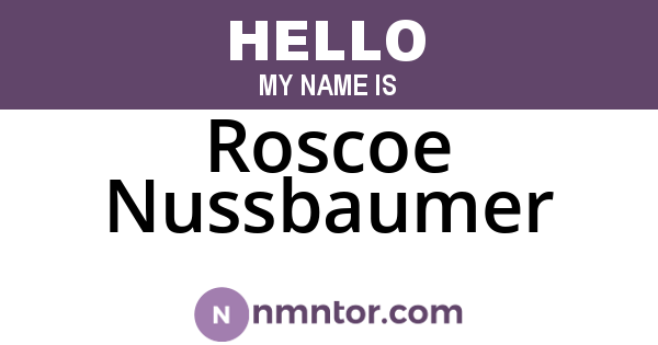 Roscoe Nussbaumer