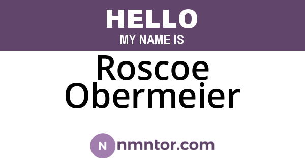 Roscoe Obermeier