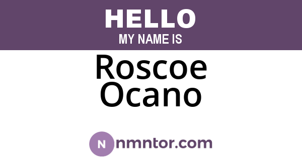 Roscoe Ocano
