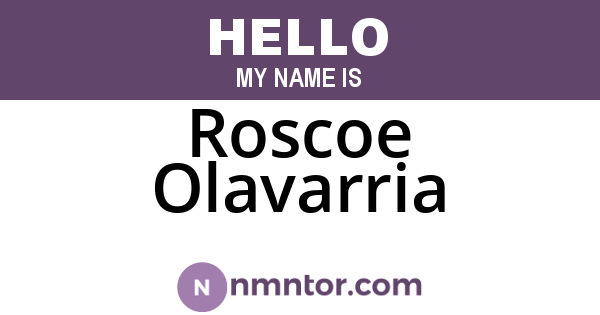 Roscoe Olavarria