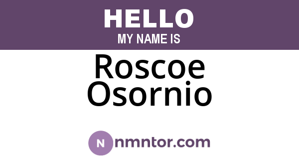 Roscoe Osornio