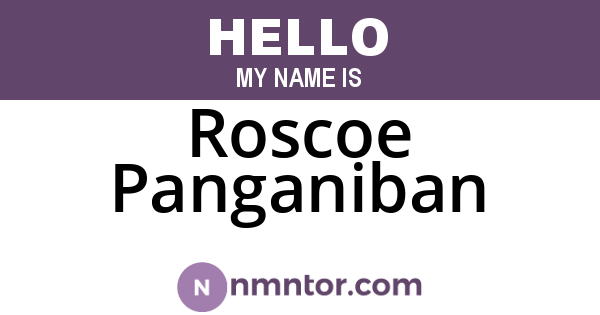 Roscoe Panganiban