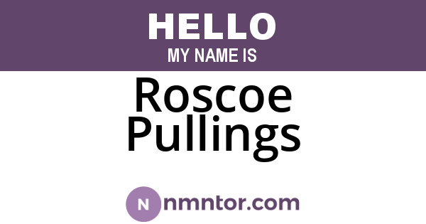 Roscoe Pullings