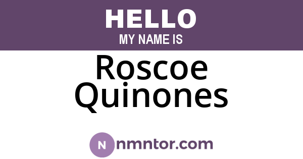 Roscoe Quinones