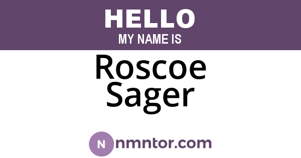 Roscoe Sager