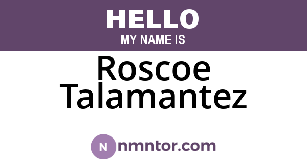 Roscoe Talamantez