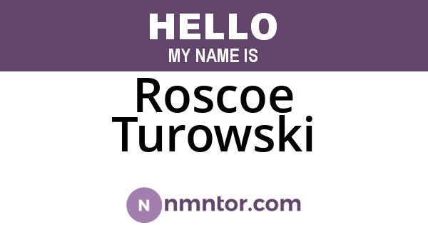 Roscoe Turowski