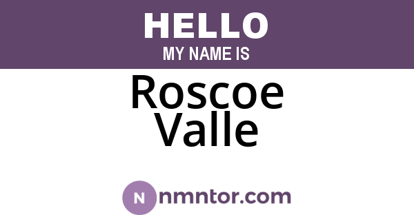Roscoe Valle