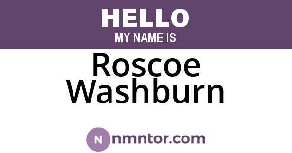 Roscoe Washburn