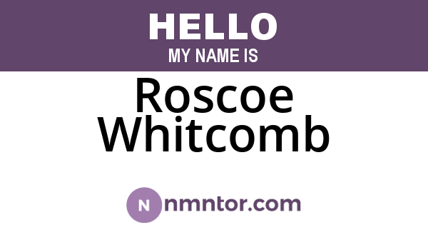 Roscoe Whitcomb