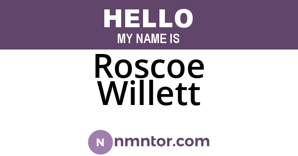 Roscoe Willett