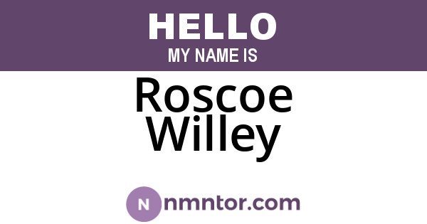 Roscoe Willey