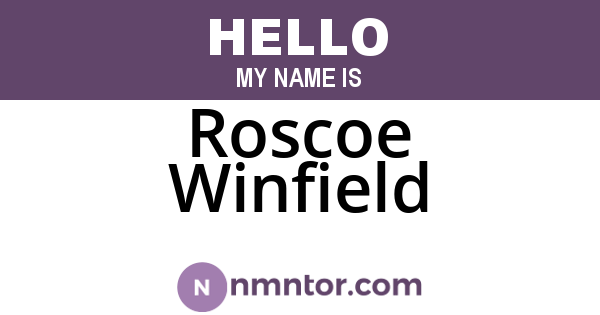 Roscoe Winfield
