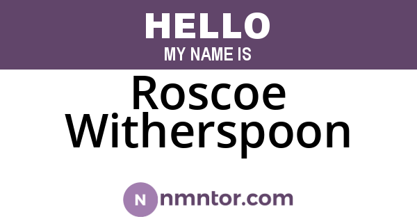 Roscoe Witherspoon