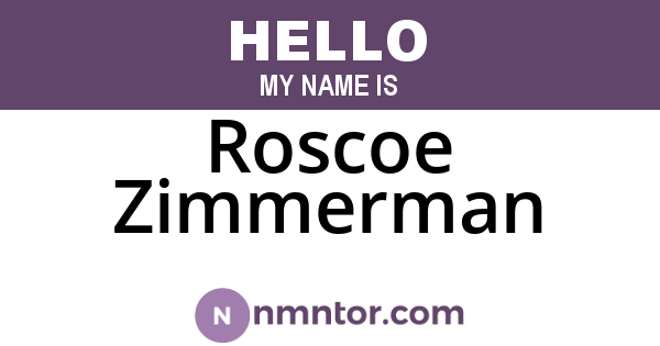 Roscoe Zimmerman