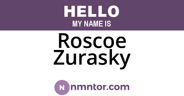 Roscoe Zurasky
