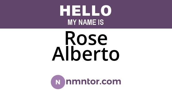 Rose Alberto