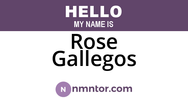 Rose Gallegos