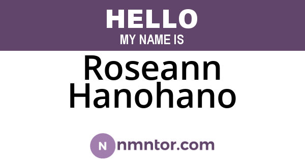Roseann Hanohano