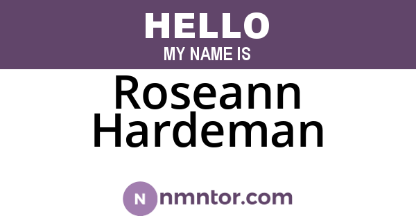 Roseann Hardeman