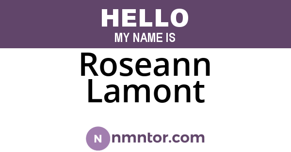 Roseann Lamont