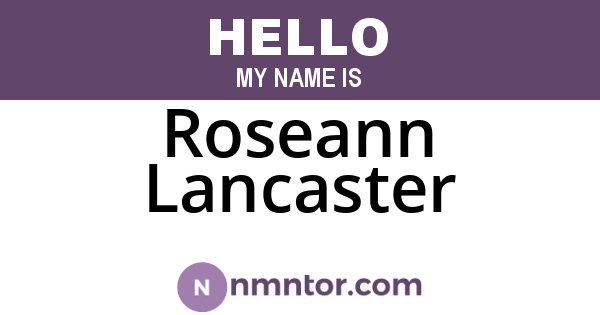 Roseann Lancaster