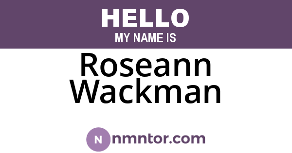 Roseann Wackman